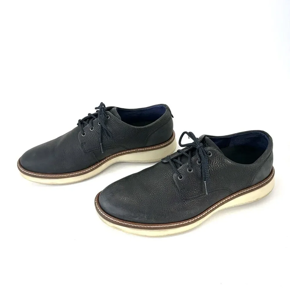 ECCO Men's Aurora Hybrid Tie Derby Oxfords Black Leather EU 46 Size 12-12.5 US